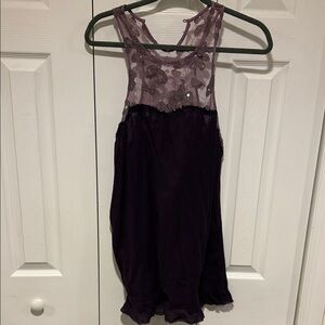 Free People Purple Lace Slip Dress
